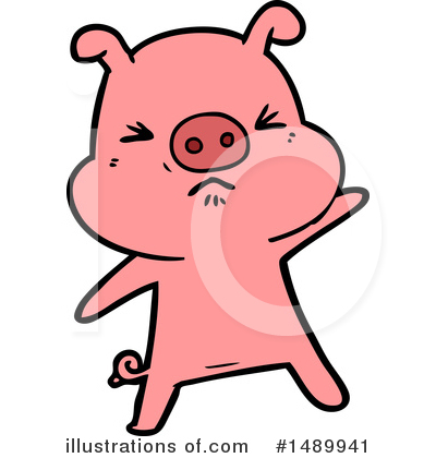 Royalty-Free (RF) Pig Clipart Illustration by lineartestpilot - Stock Sample #1489941