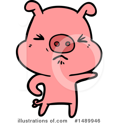 Royalty-Free (RF) Pig Clipart Illustration by lineartestpilot - Stock Sample #1489946
