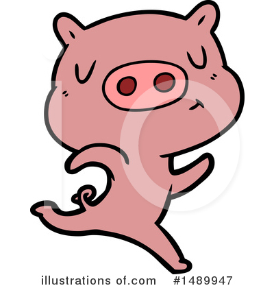 Royalty-Free (RF) Pig Clipart Illustration by lineartestpilot - Stock Sample #1489947