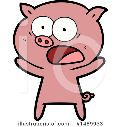 Royalty-Free (RF) Pig Clipart Illustration by lineartestpilot - Stock Sample #1489953