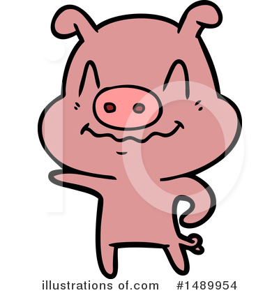 Royalty-Free (RF) Pig Clipart Illustration by lineartestpilot - Stock Sample #1489954