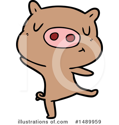 Royalty-Free (RF) Pig Clipart Illustration by lineartestpilot - Stock Sample #1489959