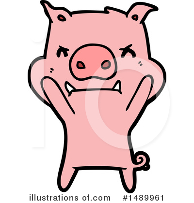 Royalty-Free (RF) Pig Clipart Illustration by lineartestpilot - Stock Sample #1489961