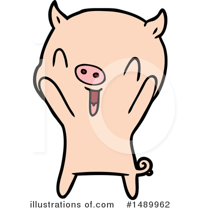 Royalty-Free (RF) Pig Clipart Illustration by lineartestpilot - Stock Sample #1489962