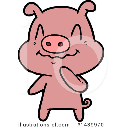 Royalty-Free (RF) Pig Clipart Illustration by lineartestpilot - Stock Sample #1489970