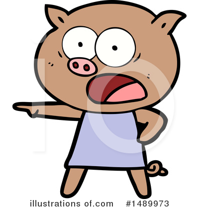 Royalty-Free (RF) Pig Clipart Illustration by lineartestpilot - Stock Sample #1489973