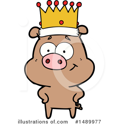 Royalty-Free (RF) Pig Clipart Illustration by lineartestpilot - Stock Sample #1489977