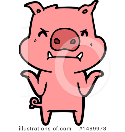 Royalty-Free (RF) Pig Clipart Illustration by lineartestpilot - Stock Sample #1489978