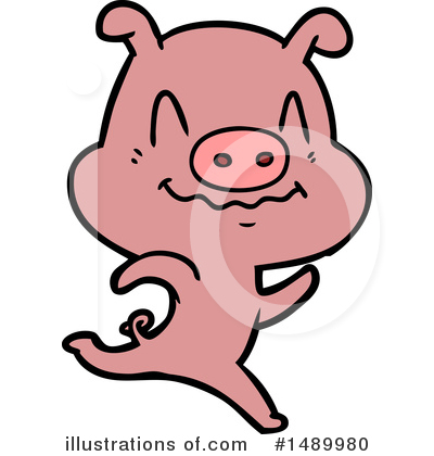 Royalty-Free (RF) Pig Clipart Illustration by lineartestpilot - Stock Sample #1489980