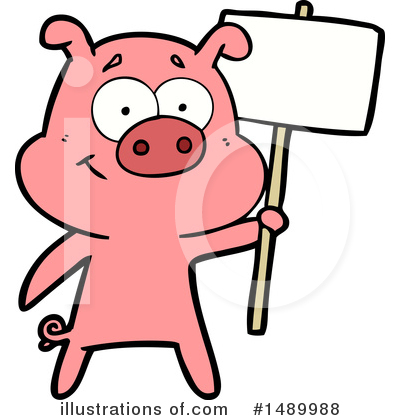 Royalty-Free (RF) Pig Clipart Illustration by lineartestpilot - Stock Sample #1489988