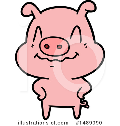 Royalty-Free (RF) Pig Clipart Illustration by lineartestpilot - Stock Sample #1489990