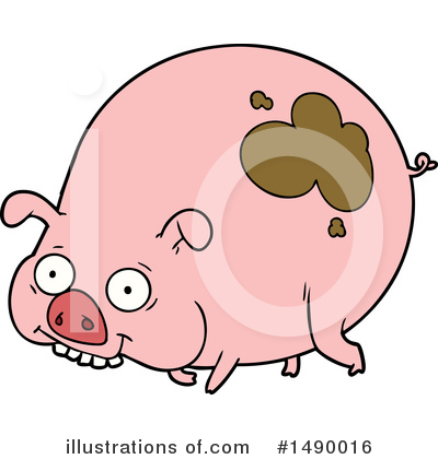Royalty-Free (RF) Pig Clipart Illustration by lineartestpilot - Stock Sample #1490016