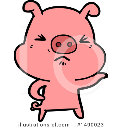 Royalty-Free (RF) Pig Clipart Illustration by lineartestpilot - Stock Sample #1490023