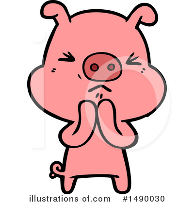 Royalty-Free (RF) Pig Clipart Illustration by lineartestpilot - Stock Sample #1490030