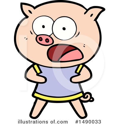 Royalty-Free (RF) Pig Clipart Illustration by lineartestpilot - Stock Sample #1490033