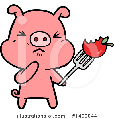 Royalty-Free (RF) Pig Clipart Illustration by lineartestpilot - Stock Sample #1490044