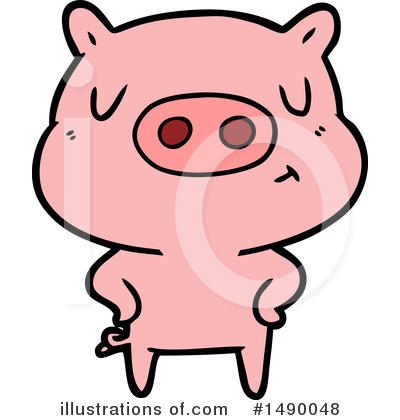 Royalty-Free (RF) Pig Clipart Illustration by lineartestpilot - Stock Sample #1490048