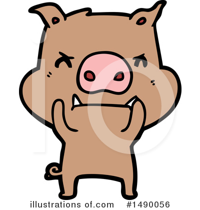 Royalty-Free (RF) Pig Clipart Illustration by lineartestpilot - Stock Sample #1490056