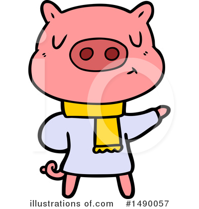 Royalty-Free (RF) Pig Clipart Illustration by lineartestpilot - Stock Sample #1490057