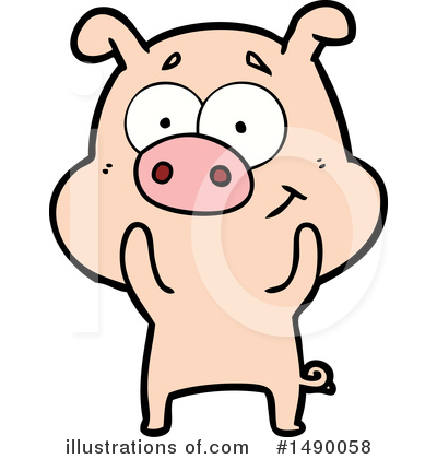Royalty-Free (RF) Pig Clipart Illustration by lineartestpilot - Stock Sample #1490058