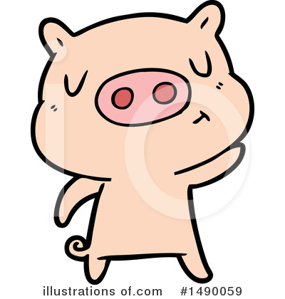 Royalty-Free (RF) Pig Clipart Illustration by lineartestpilot - Stock Sample #1490059