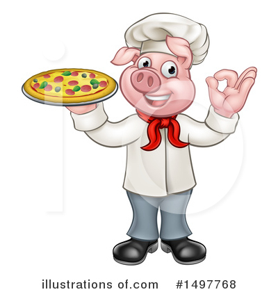 Pig Chef Clipart #1497768 by AtStockIllustration