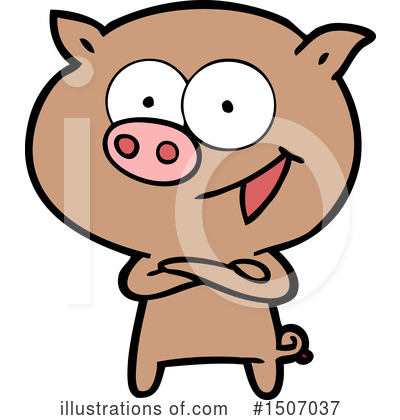 Royalty-Free (RF) Pig Clipart Illustration by lineartestpilot - Stock Sample #1507037