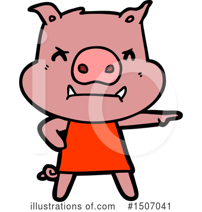 Royalty-Free (RF) Pig Clipart Illustration by lineartestpilot - Stock Sample #1507041