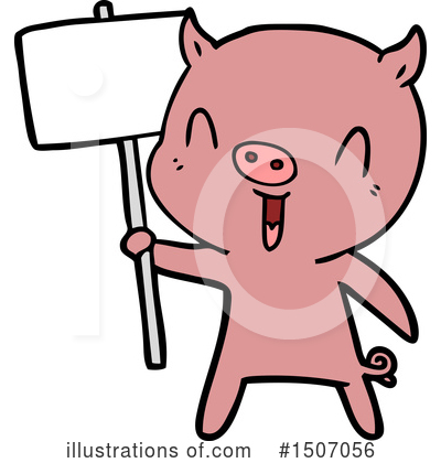 Royalty-Free (RF) Pig Clipart Illustration by lineartestpilot - Stock Sample #1507056