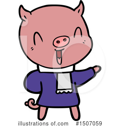 Royalty-Free (RF) Pig Clipart Illustration by lineartestpilot - Stock Sample #1507059