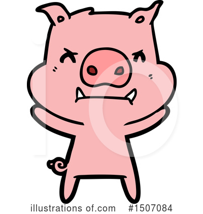 Royalty-Free (RF) Pig Clipart Illustration by lineartestpilot - Stock Sample #1507084