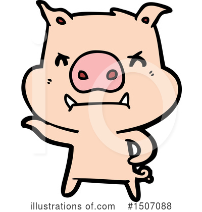 Royalty-Free (RF) Pig Clipart Illustration by lineartestpilot - Stock Sample #1507088
