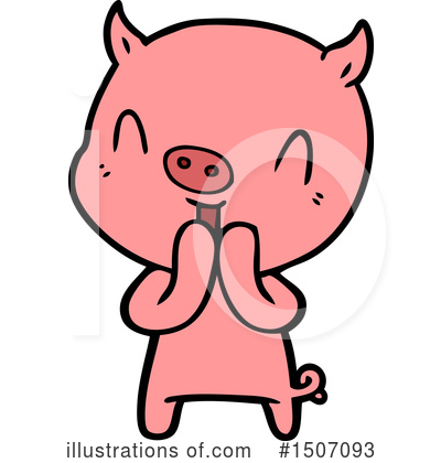 Royalty-Free (RF) Pig Clipart Illustration by lineartestpilot - Stock Sample #1507093
