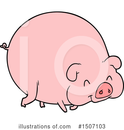 Royalty-Free (RF) Pig Clipart Illustration by lineartestpilot - Stock Sample #1507103