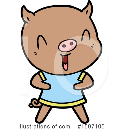 Royalty-Free (RF) Pig Clipart Illustration by lineartestpilot - Stock Sample #1507105