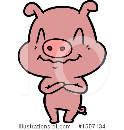 Royalty-Free (RF) Pig Clipart Illustration by lineartestpilot - Stock Sample #1507134