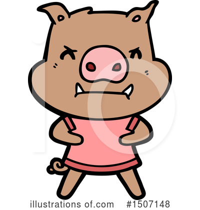 Royalty-Free (RF) Pig Clipart Illustration by lineartestpilot - Stock Sample #1507148