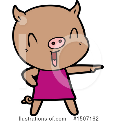 Royalty-Free (RF) Pig Clipart Illustration by lineartestpilot - Stock Sample #1507162