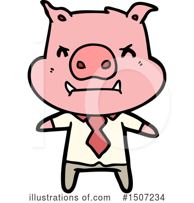 Royalty-Free (RF) Pig Clipart Illustration by lineartestpilot - Stock Sample #1507234