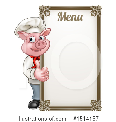 Pig Chef Clipart #1514157 by AtStockIllustration