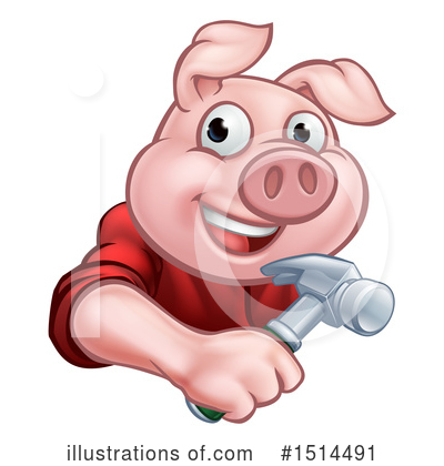 Royalty-Free (RF) Pig Clipart Illustration by AtStockIllustration - Stock Sample #1514491