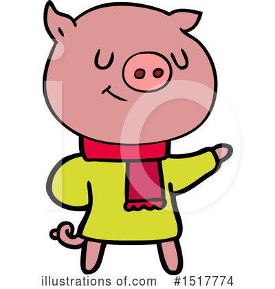 Royalty-Free (RF) Pig Clipart Illustration by lineartestpilot - Stock Sample #1517774