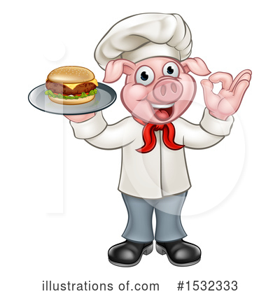 Pig Chef Clipart #1532333 by AtStockIllustration