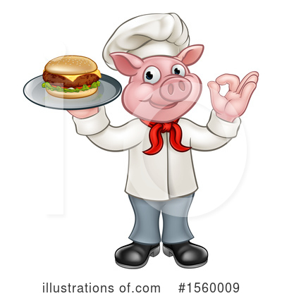 Chef Pig Clipart #1560009 by AtStockIllustration