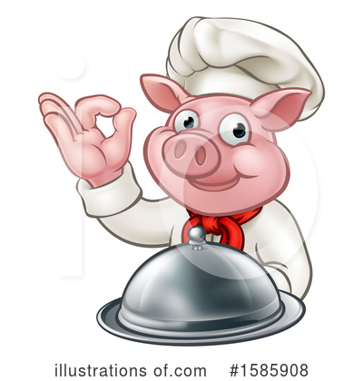 Pig Chef Clipart #1585908 by AtStockIllustration