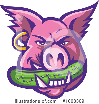 Royalty-Free (RF) Pig Clipart Illustration by patrimonio - Stock Sample #1608309