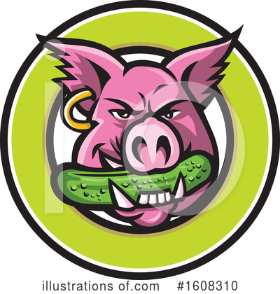 Royalty-Free (RF) Pig Clipart Illustration by patrimonio - Stock Sample #1608310