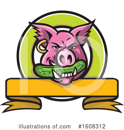 Royalty-Free (RF) Pig Clipart Illustration by patrimonio - Stock Sample #1608312