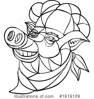 Royalty-Free (RF) Pig Clipart Illustration by patrimonio - Stock Sample #1616109