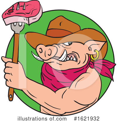 Royalty-Free (RF) Pig Clipart Illustration by patrimonio - Stock Sample #1621932